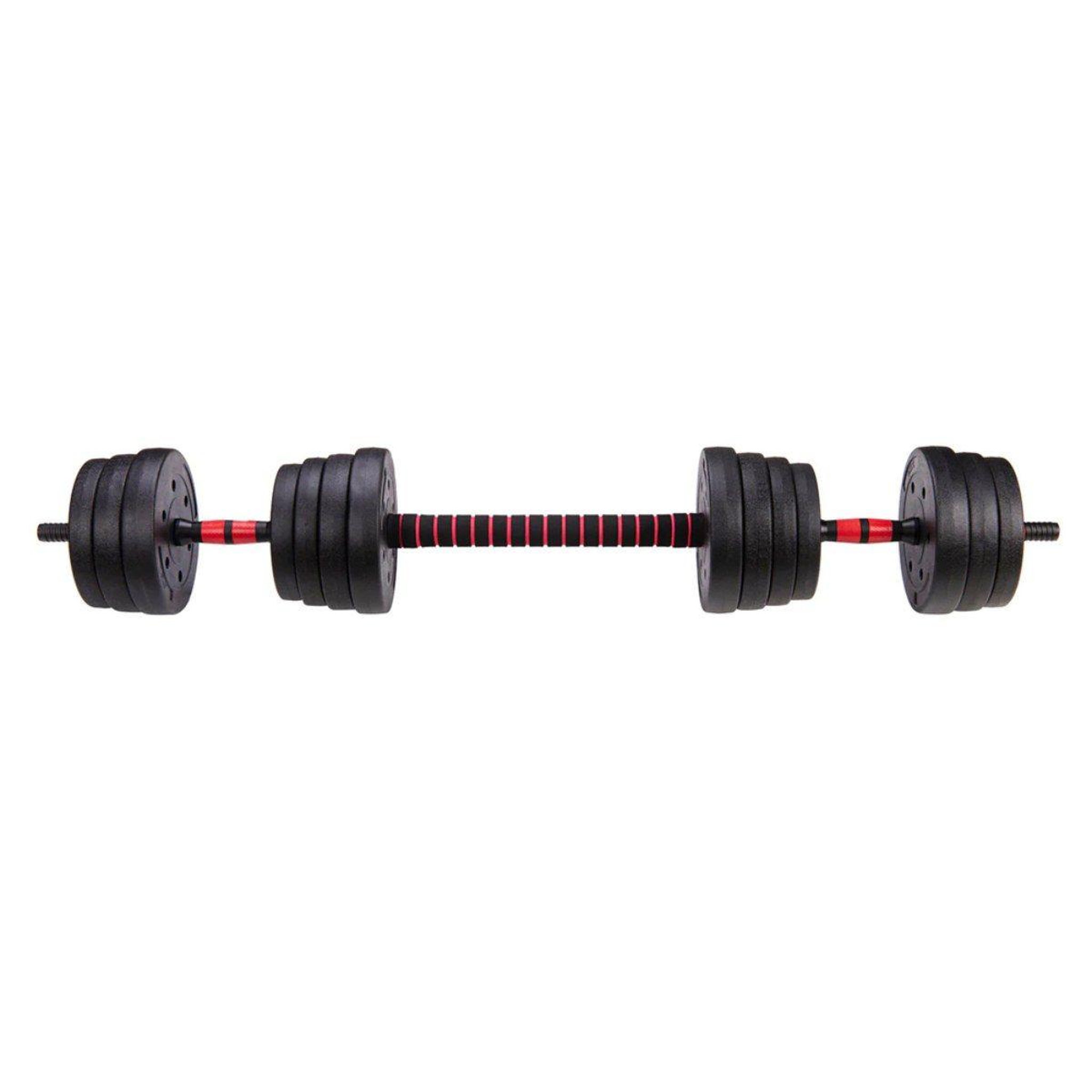 DE FAUGERES Haltères modulables 2 en 1  extension  60cm noir