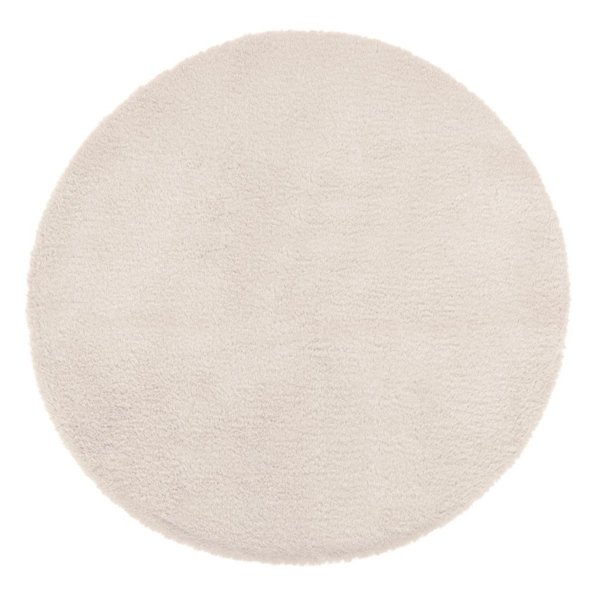 ATMOSPHERA Tapis rond imitation fourrure  doucea  80cm ivoire