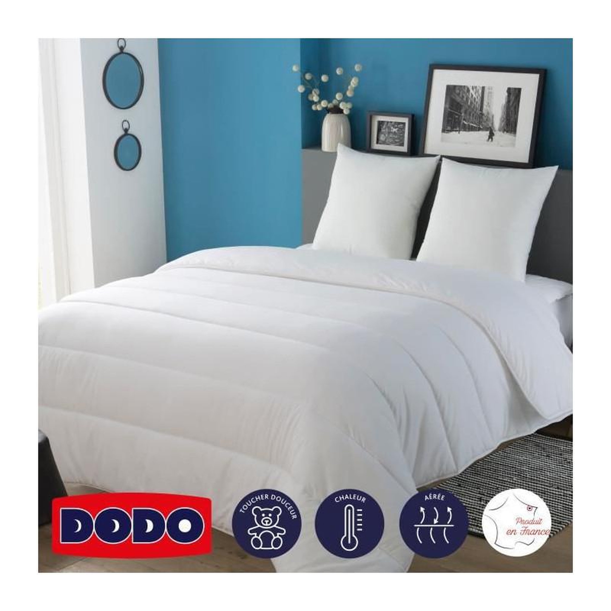 Voir la diapositive 3 : DODO Couette VANCOUVER DODO - 140x200 cm - Ultra tempérée - Fabriqué en France