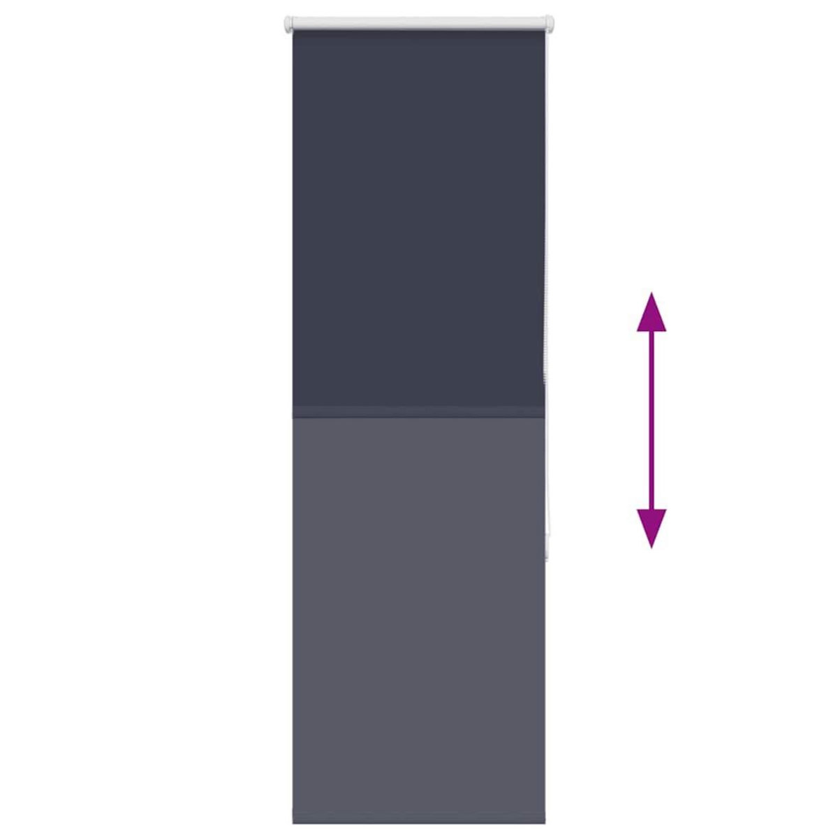 VIDAXL Store enrouleur occultant largeur du tissu 55,7 cm polyester