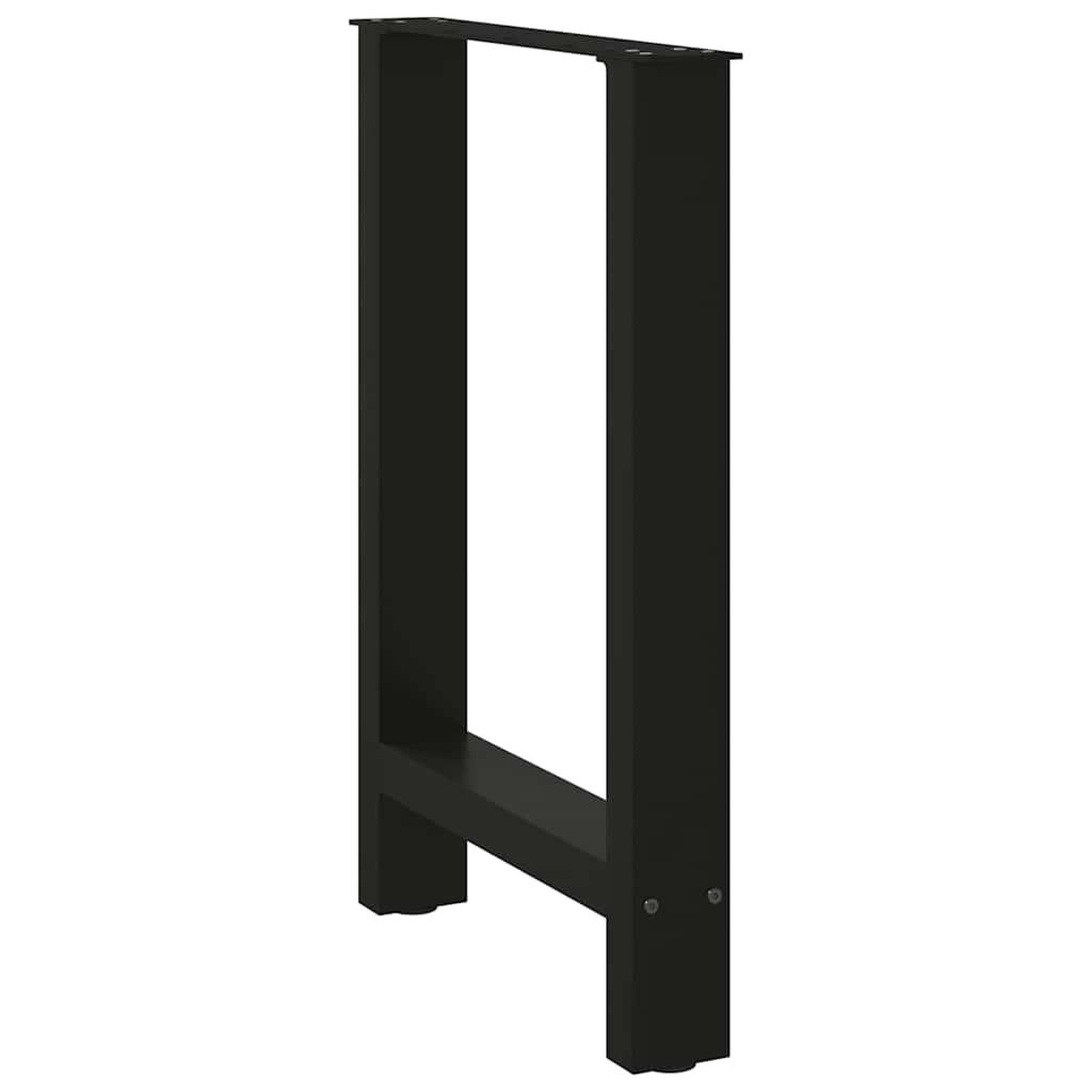 Voir la diapositive 4 : VIDAXL Pieds de table basse noir 2 pcs 60x(72-73) cm acier