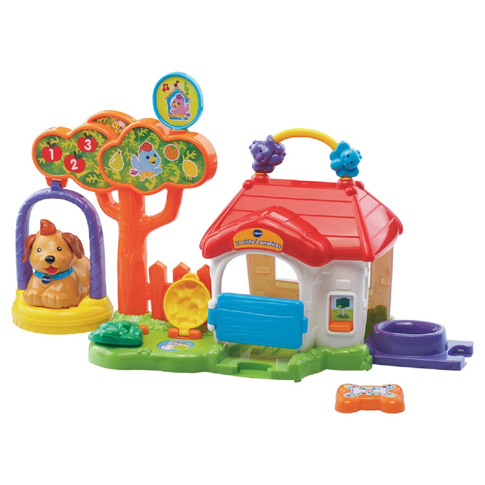 Voir la diapositive 1 : VTECH La niche à surprises (+ Filou, le chien cache-tout) - Tut Tut Animo - Jeu interactif 