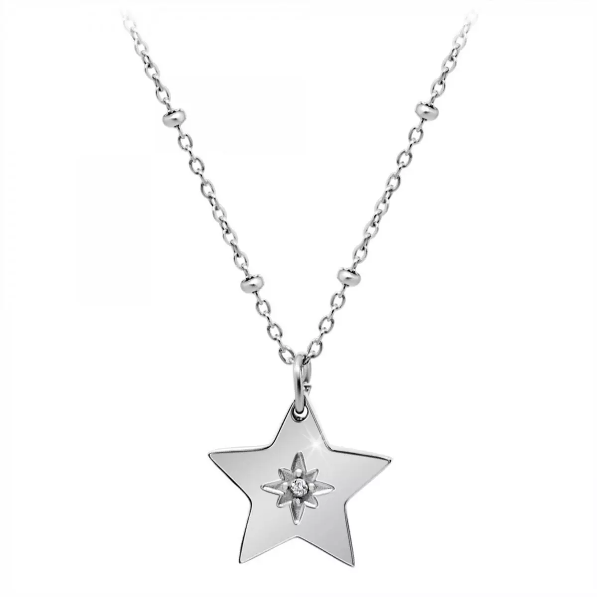 SC CRYSTAL Collier étoile par SC Crystal orné d'un véritable diamant blanc
