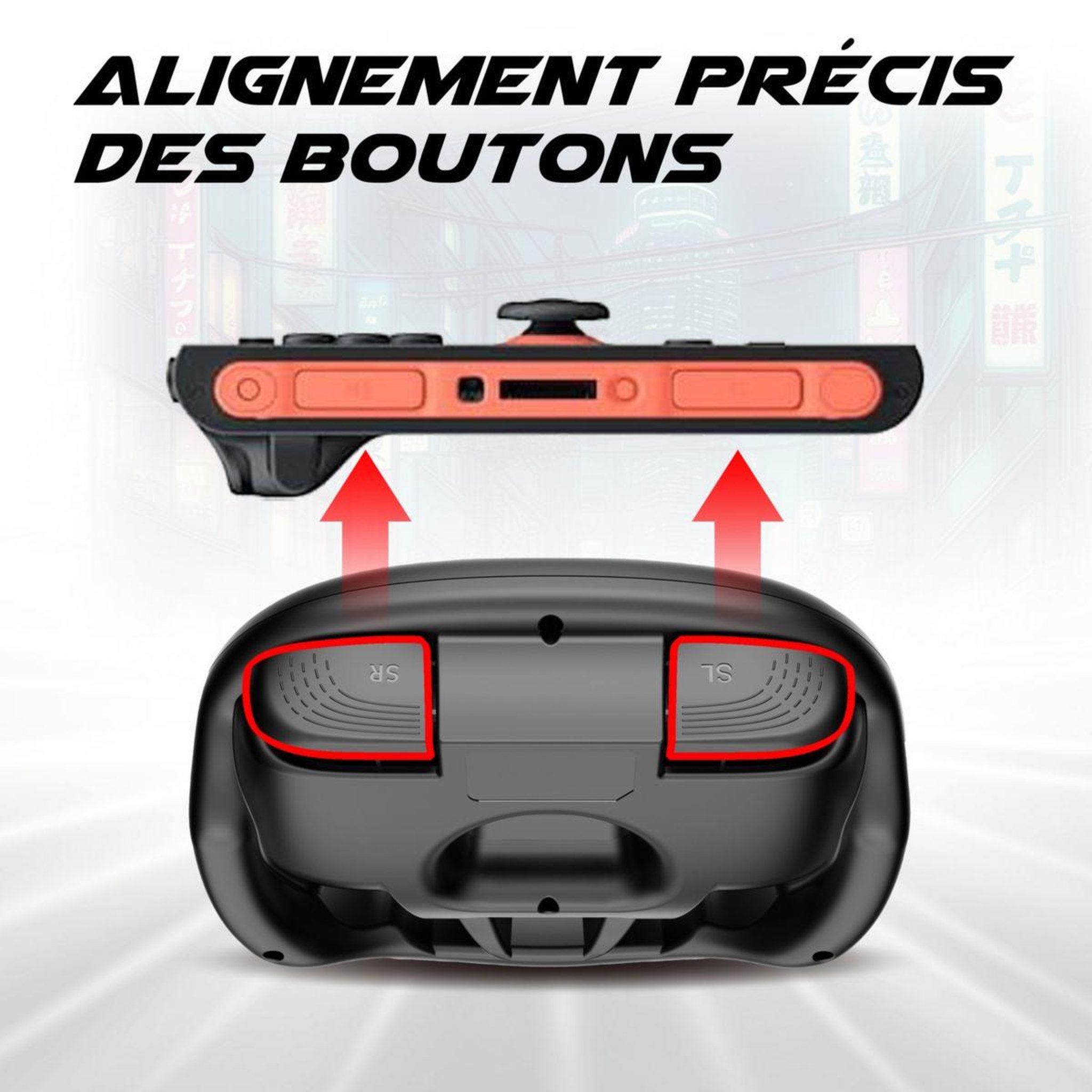 Voir la diapositive 4 : AKUMA Accessoire manette 2 volants racing switch2 noir