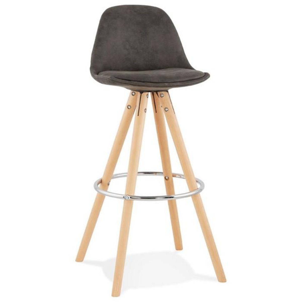 Paris Prix Tabouret de Bar  Caneo  97cm Gris & Naturel