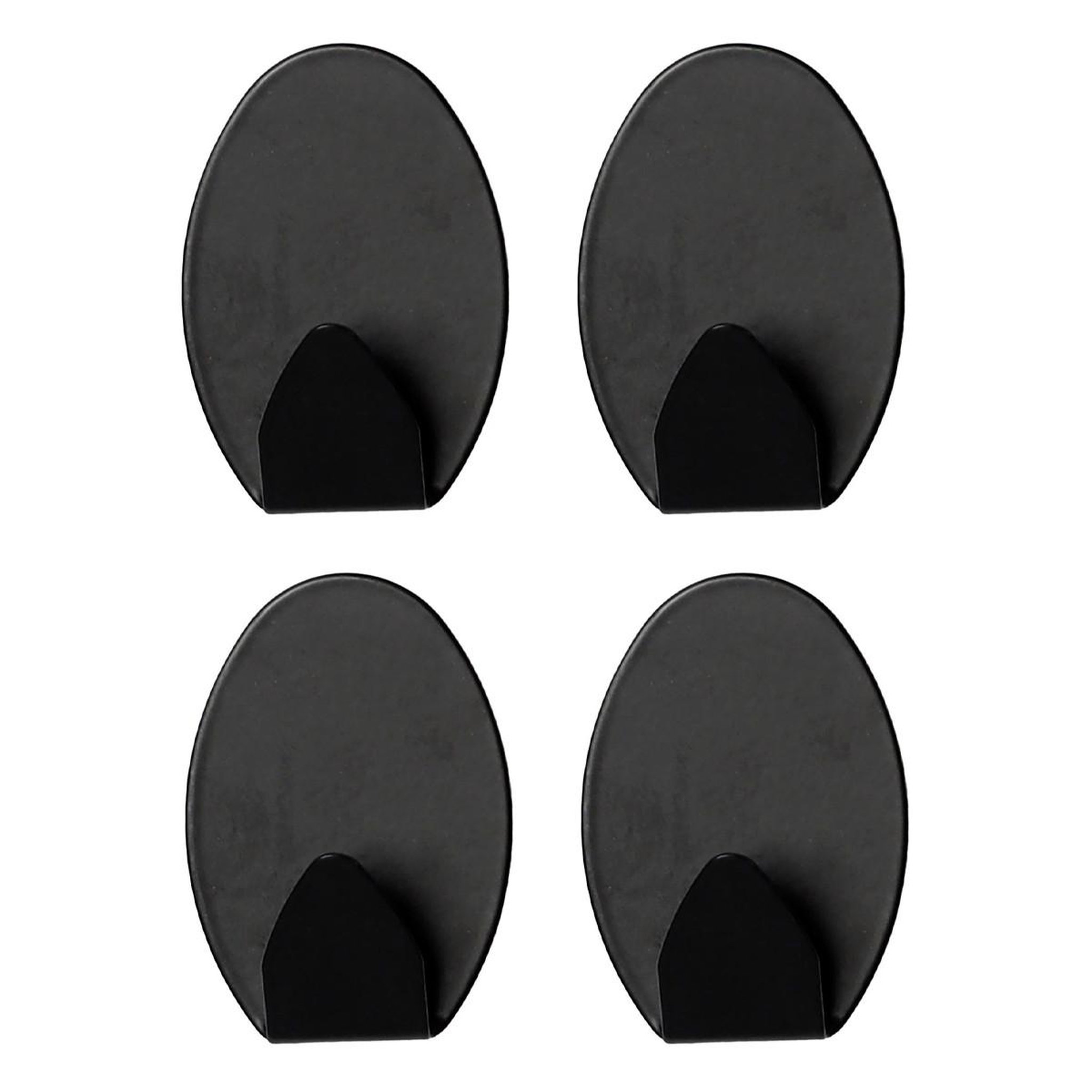 Douceur d'Intérieur Lot de 4 crochets adhésifs  fixeo  5cm noir