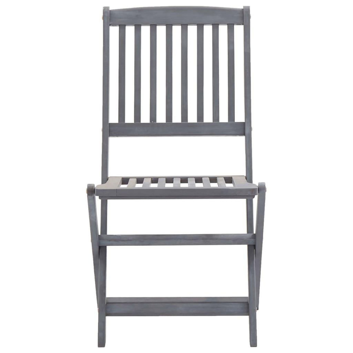 VIDAXL Chaises pliables d'exterieur lot de 2 et coussins Bois d'acacia