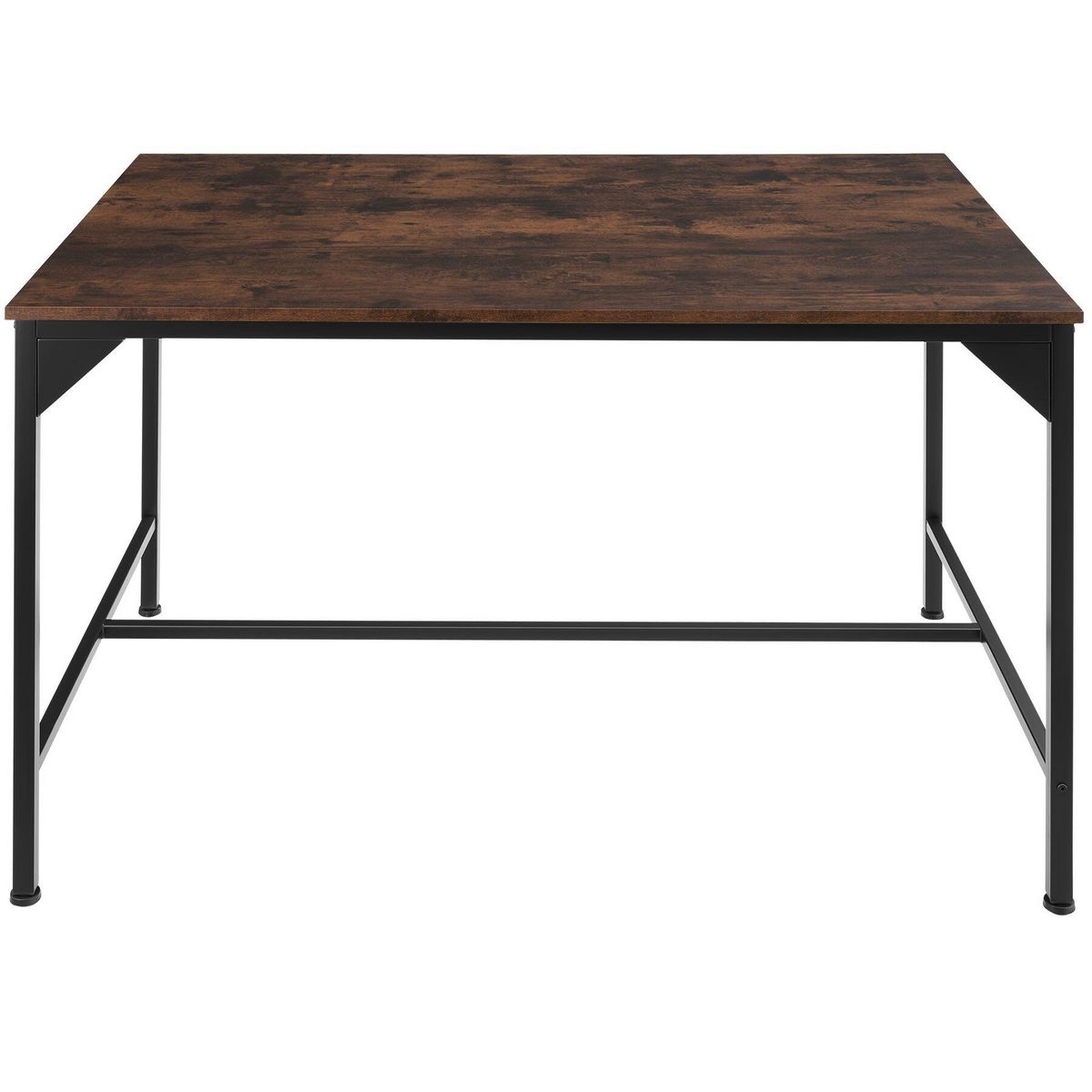 tectake Table de salle à manger style industriel Bois foncé industriel, rustique