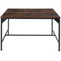Voir la diapositive 2 : tectake Table de salle à manger style industriel Bois foncé industriel, rustique