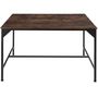 Voir la diapositive 2 : tectake Table de salle à manger style industriel Bois foncé industriel, rustique