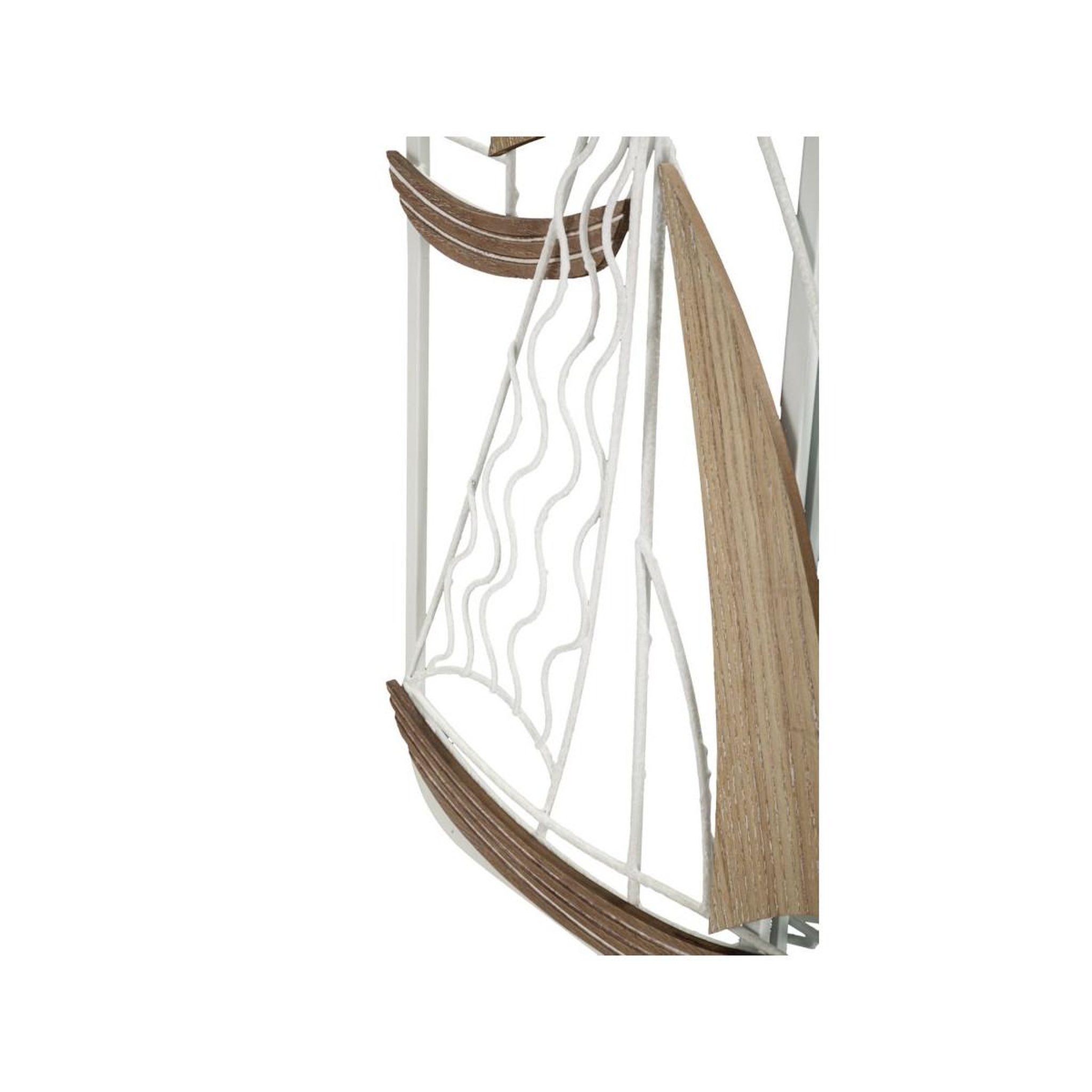 Voir la diapositive 3 : Paris Prix Miroir mural design  adriatic  60cm blanc & naturel