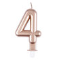 Voir la diapositive 1 : Paris Prix Bougie d'Anniversaire  Chiffre 4  7cm Rose Gold