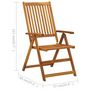 Voir la diapositive 6 : VIDAXL Chaises pliables de jardin lot de 3 avec coussins Bois d'acacia