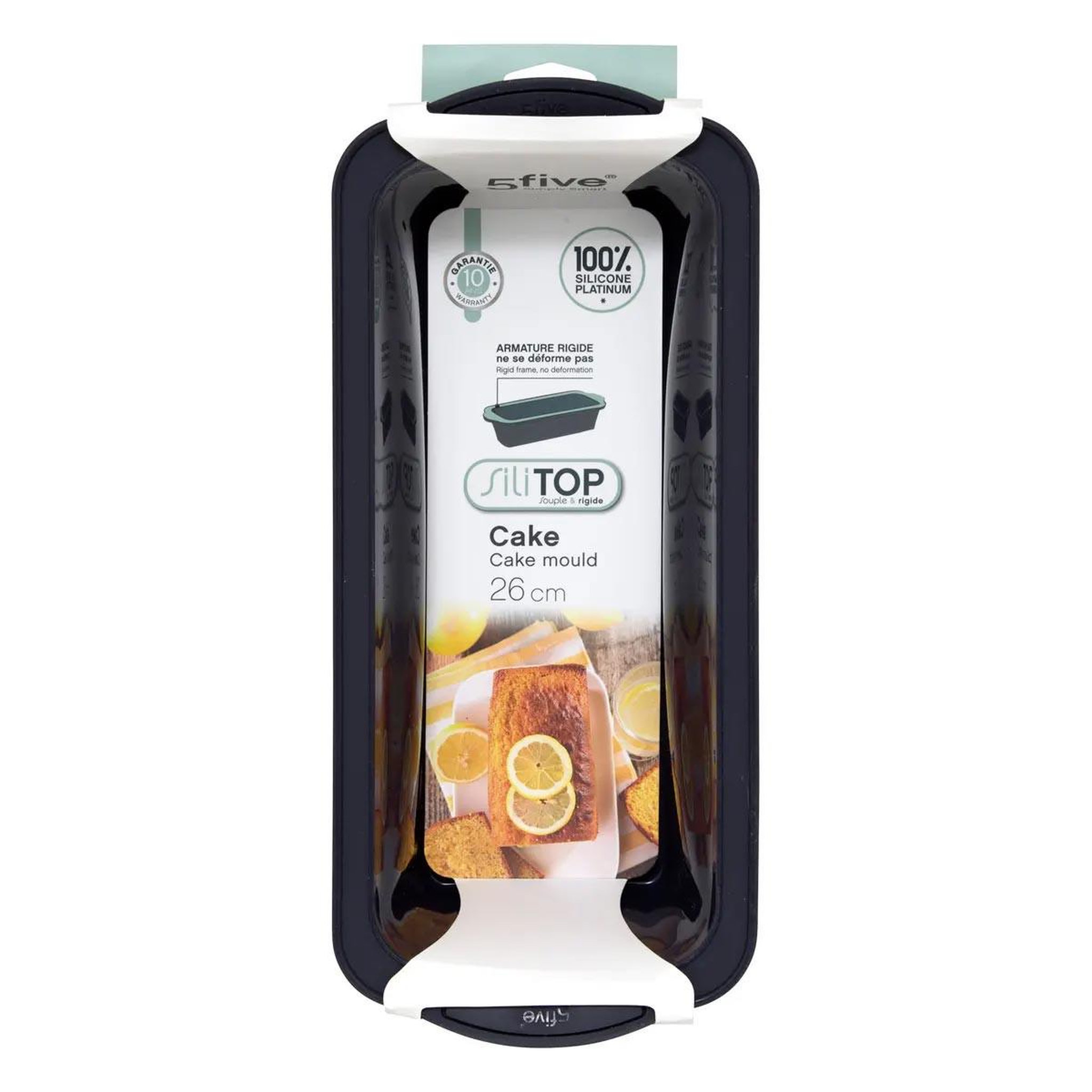 Voir la diapositive 3 : FIVE Moule à cake silicone  silitop  31cm gris