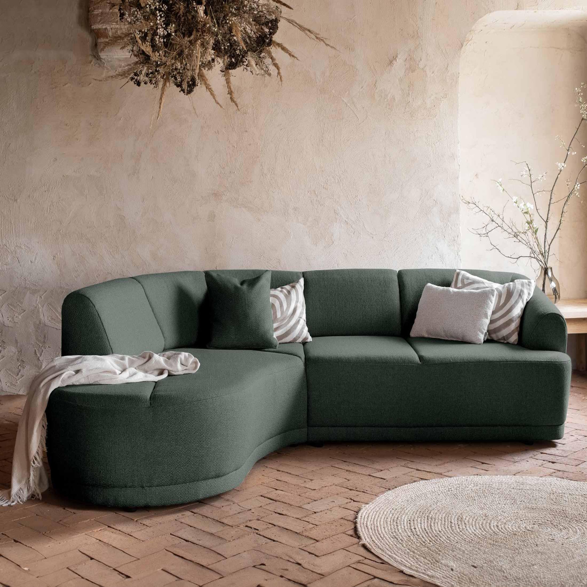 Voir la diapositive 6 : BEST MOBILIER Siena - canapé d'angle gauche - 5 places - en tissu