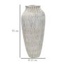 Voir la diapositive 6 : Paris Prix Vase Déco en Résine  Stiky  50cm Or & Blanc