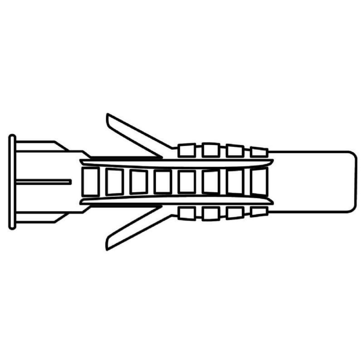  Cheville nylon multi matériaux Vissal Ø8mm  lot de 40 chevilles