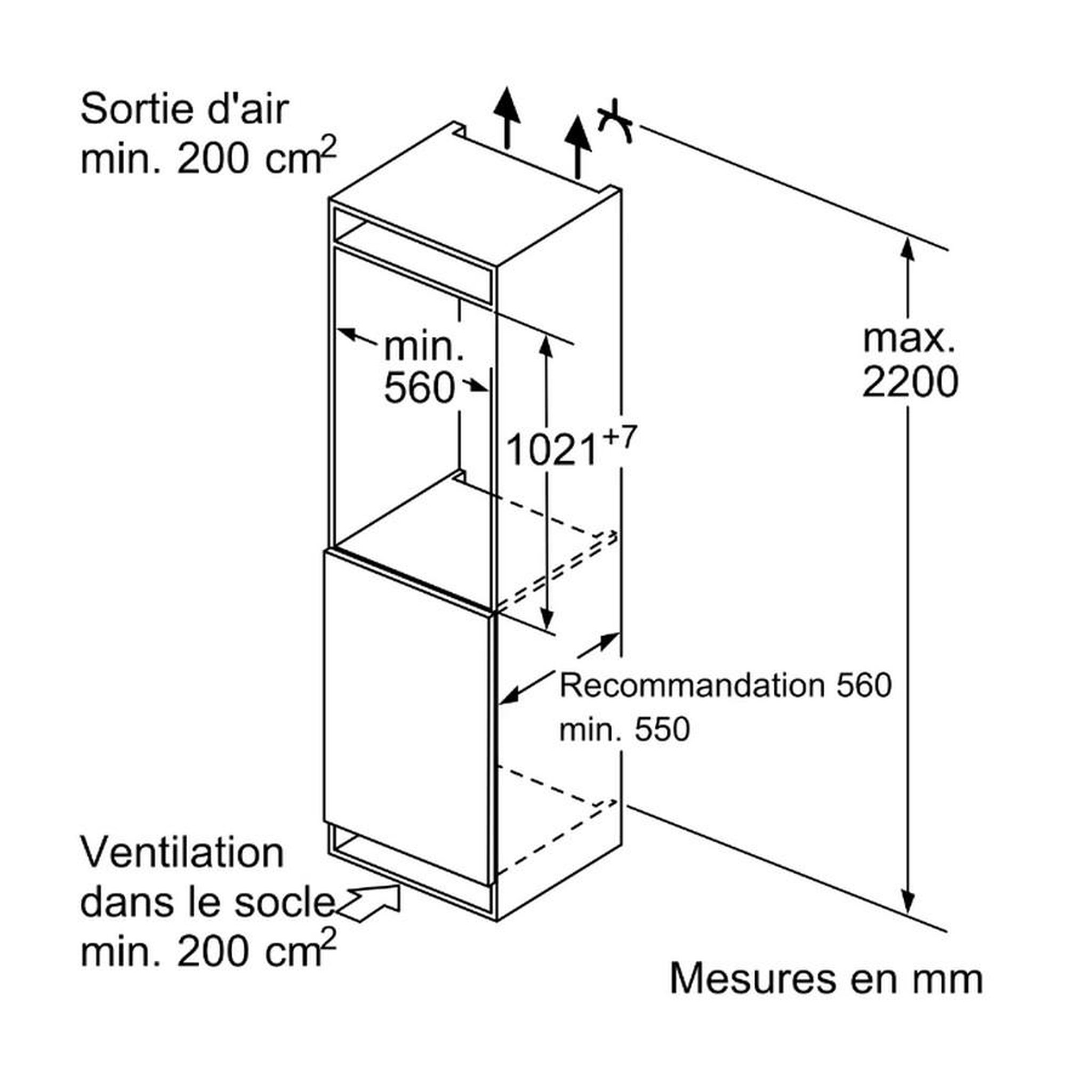 Voir la diapositive 4 : BOSCH Réfrigérateur 1 porte intégrable à glissières 147l - kil32nse0
