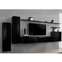 Voir la diapositive 4 : Paris Prix Meuble TV Mural Design  Switch I  330cm Noir