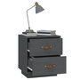 Voir la diapositive 5 : VIDAXL Tables de chevet 2 pcs Gris 40x34x45 cm Bois de pin massif