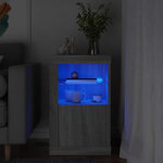 VIDAXL Armoire laterale et lumieres LED sonoma gris bois d'ingenierie