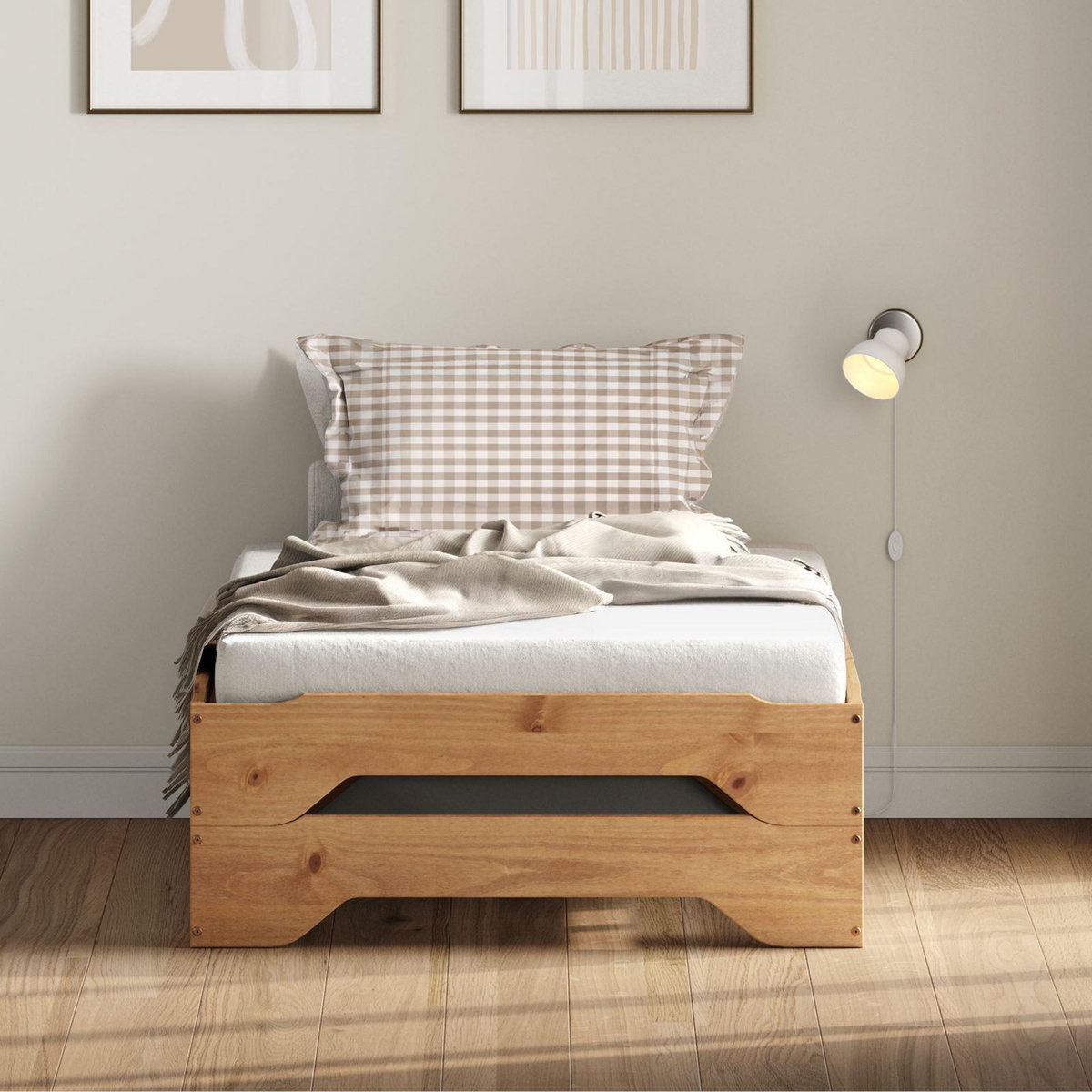 IDIMEX Lot de 2 lits superposables RONNY en pin, 90 x 200 cm