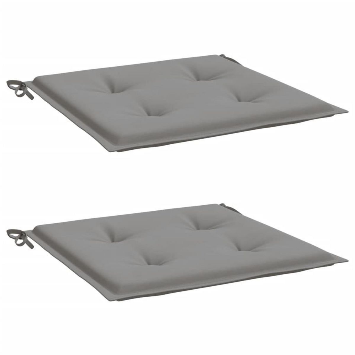 VIDAXL Coussins de chaise jardin lot de 2 gris 40x40x3 cm tissu oxford