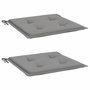 Voir la diapositive 3 : VIDAXL Coussins de chaise jardin lot de 2 gris 40x40x3 cm tissu oxford