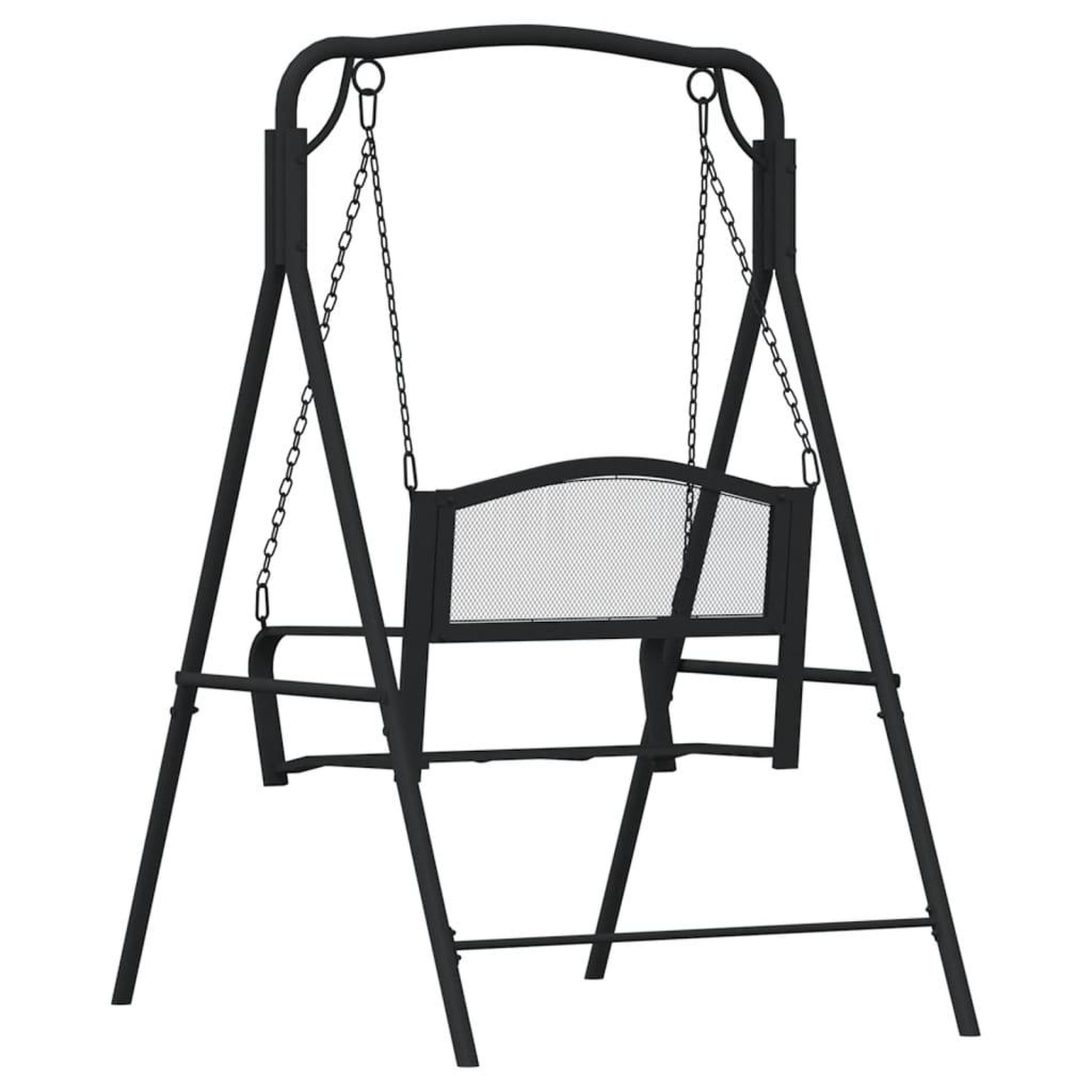Voir la diapositive 5 : VIDAXL Balancelle 124 cm Noir Acier