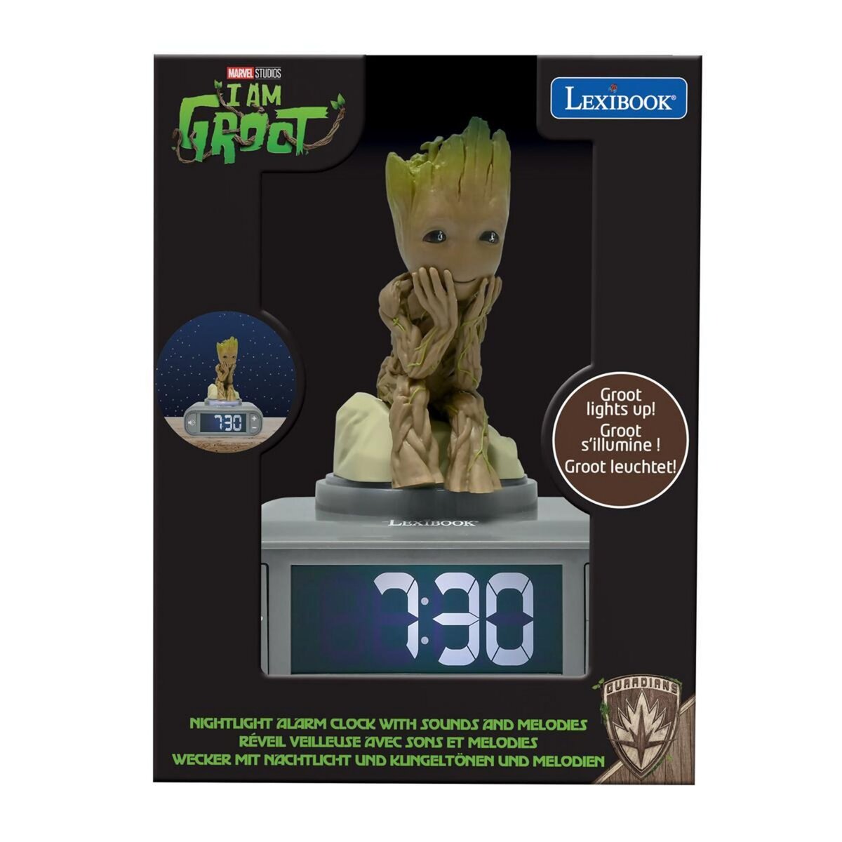 Lexibook Réveil avec veilleuse Groot des Gardiens de la Galaxie 3D