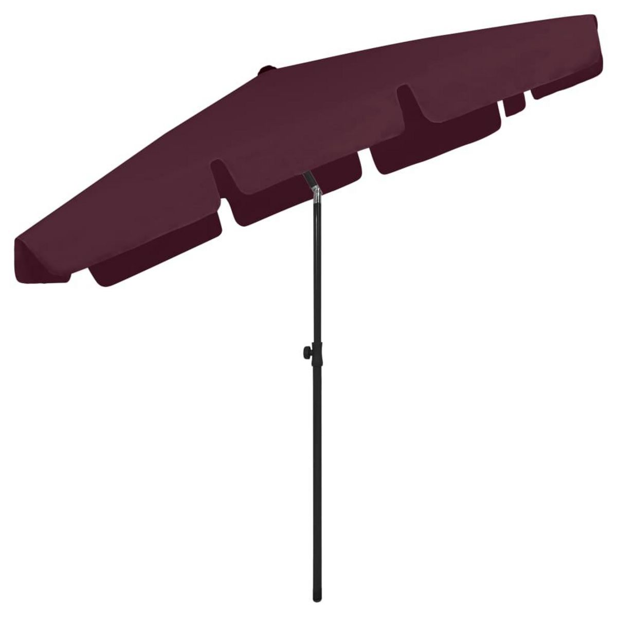 VIDAXL Parasol de plage rouge bordeaux 200x125 cm