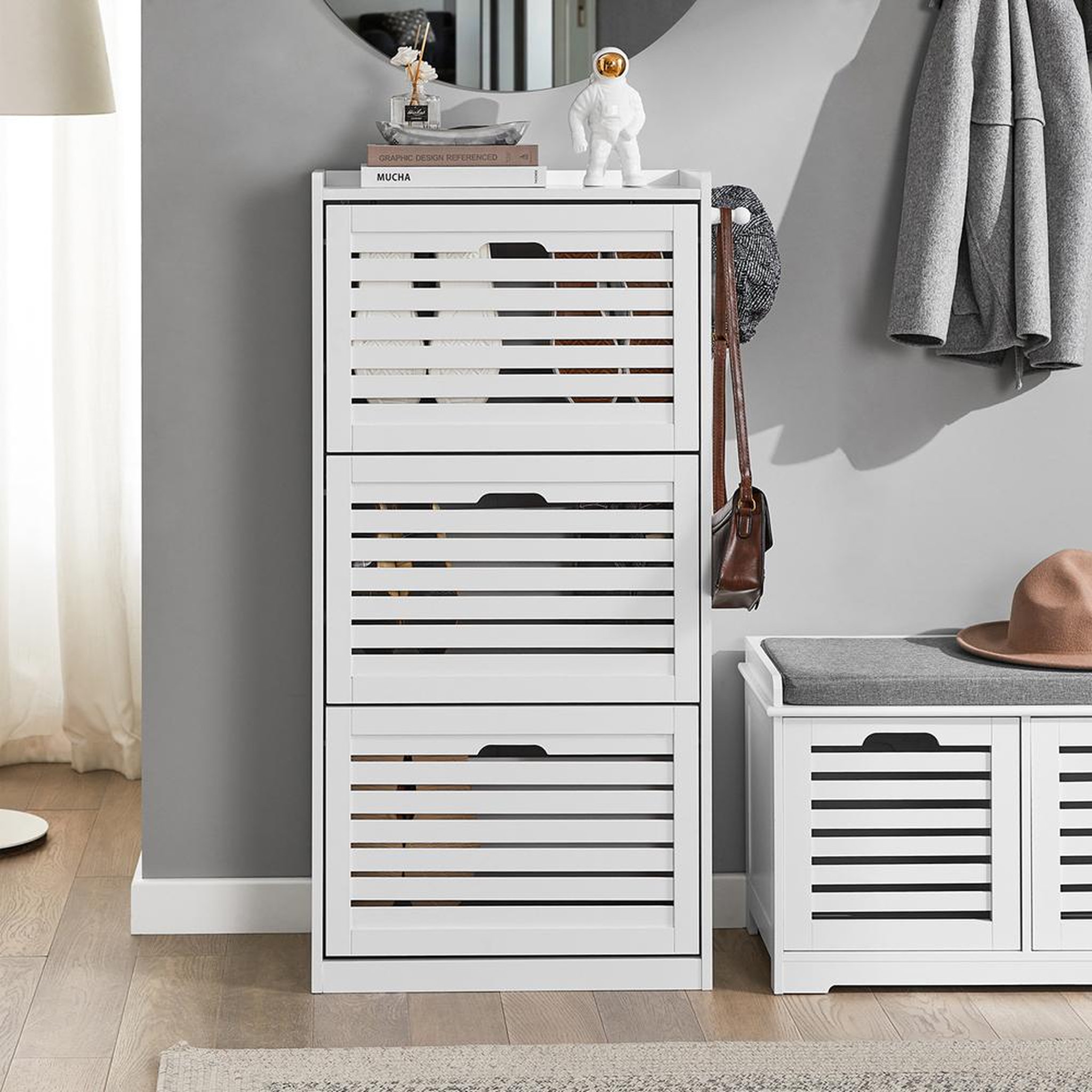 Voir la diapositive 4 : SOBUY SoBuy - Meuble À Chaussures 3 portes - Moderne - FSR108