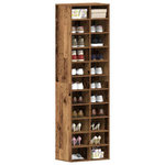 VIDAXL Armoire à chaussures vieux bois 54x34x183 cm bois ingénierie