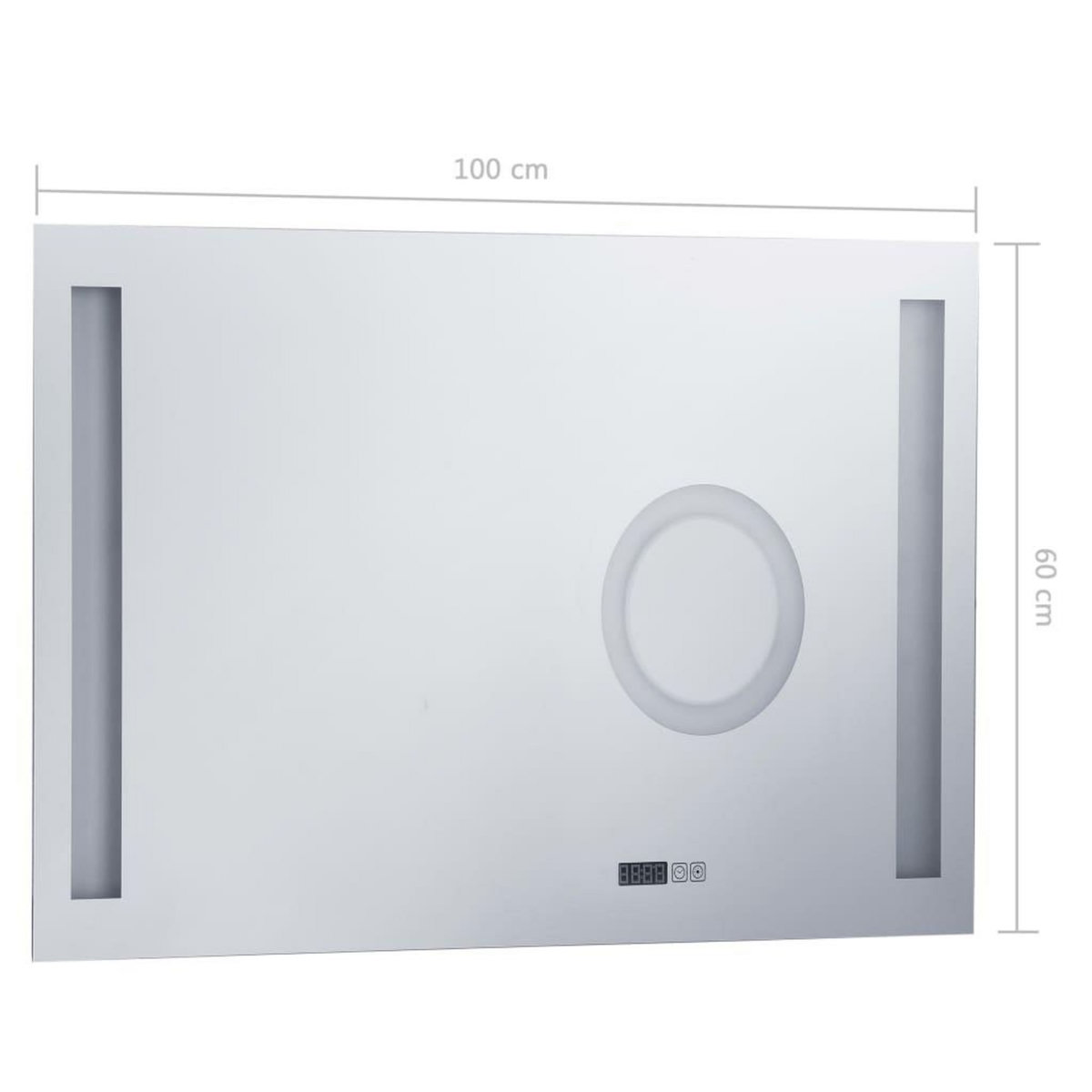 VIDAXL Miroir mural a LED de salle de bain et capteur tactile 100x60cm