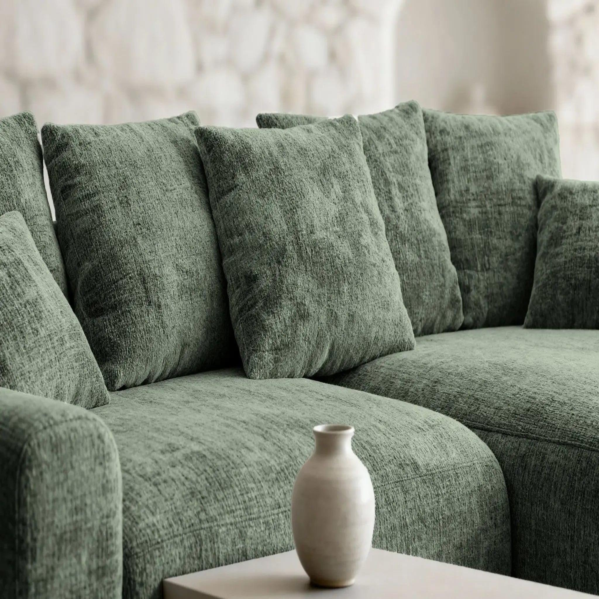 Voir la diapositive 5 : CASANOVA PARIS Oli - canapé d'angle convertible tissu chenille 4 places