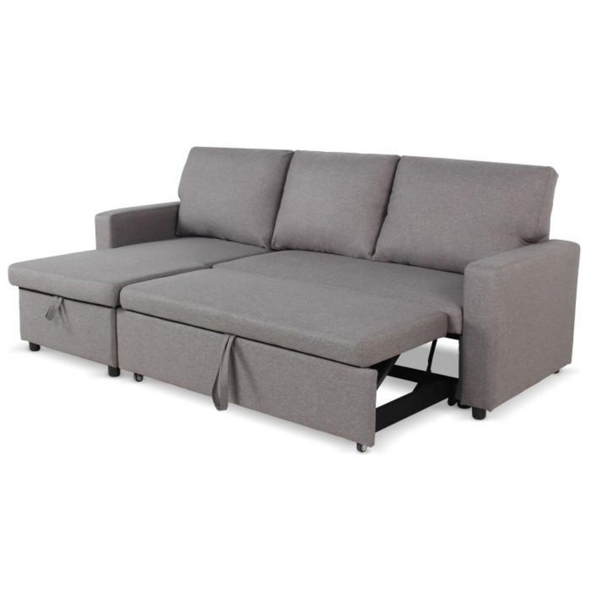 Paris Prix Canapé d'Angle Gauche Convertible  Minera  215cm Gris