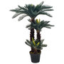 Voir la diapositive 1 : VIDAXL Plante artificielle avec pot Palmier Cycas Vert 125 cm