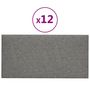Voir la diapositive 2 : VIDAXL Panneaux muraux 12 pcs Gris clair 30x15 cm Tissu 0,54 m²