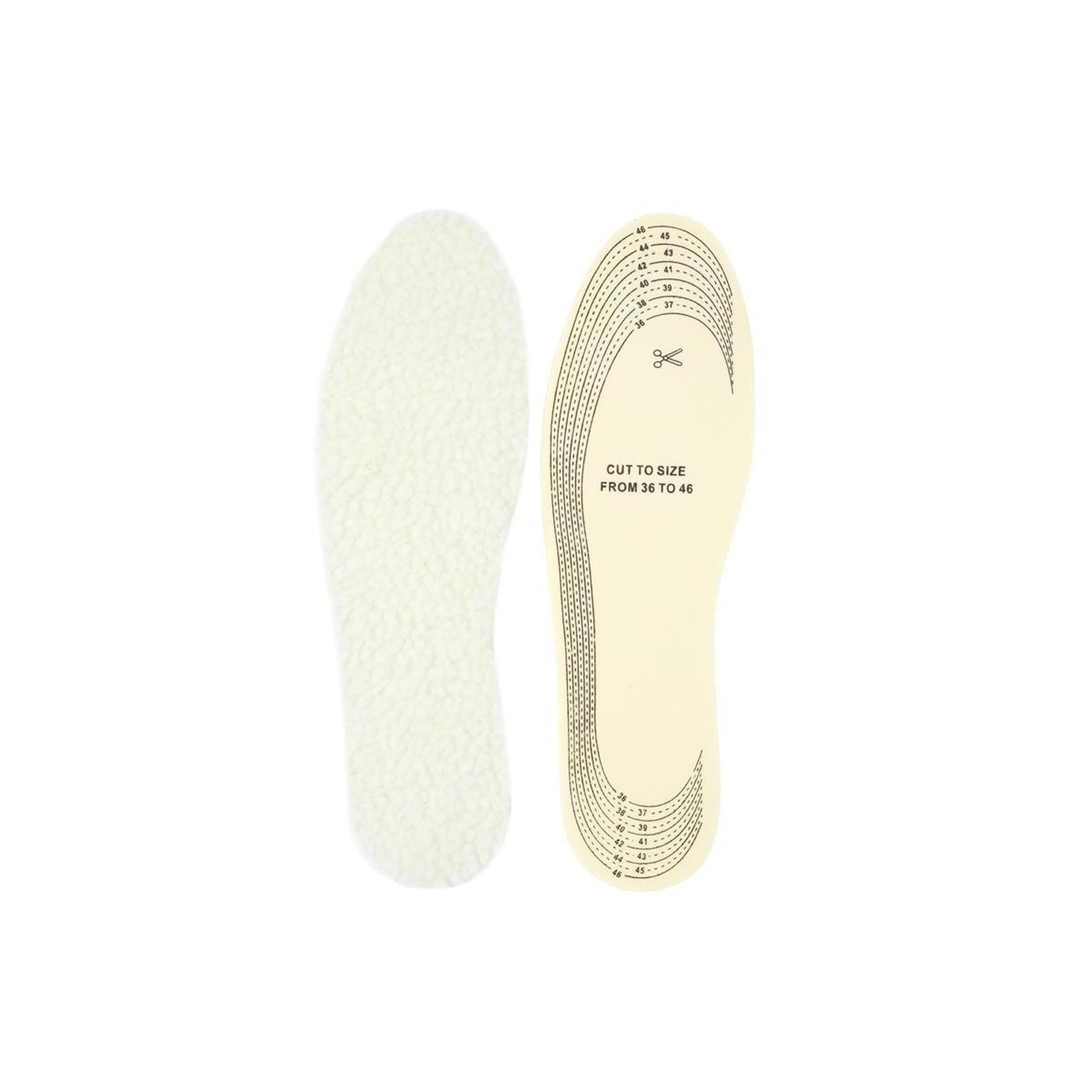 SENSLY Semelles à découper  hiver  taille 36/46 blanc