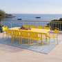Voir la diapositive 2 : CONCEPT USINE Ensemble table de jardin 234 cm et 10 chaises jaune BERGAME