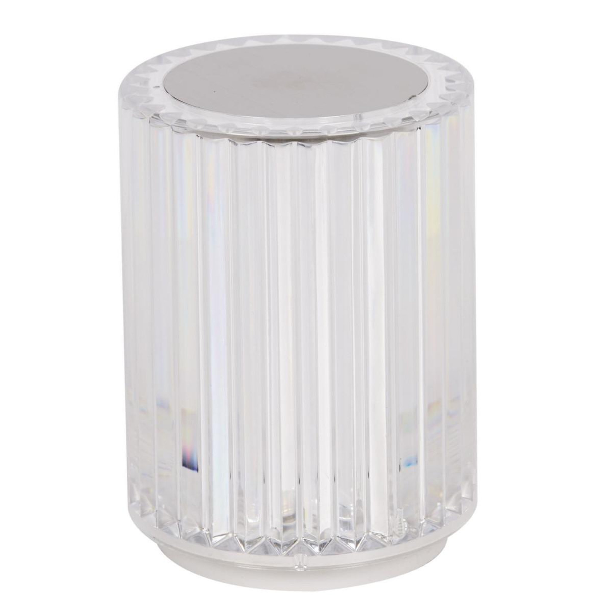 The Home Deco Factory Lampe à poser tactile  rechargeable  12cm transparent