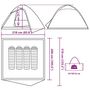 Voir la diapositive 6 : VIDAXL Tente de camping a dome 4 personnes marron impermeable
