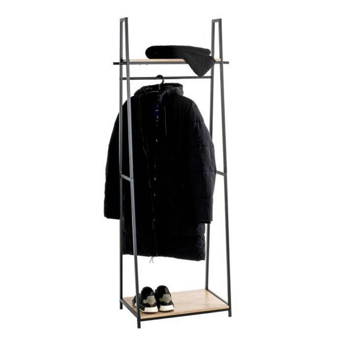 Paris Prix Portant à Vêtements Design  Miranda  166cm Chêne & Noir