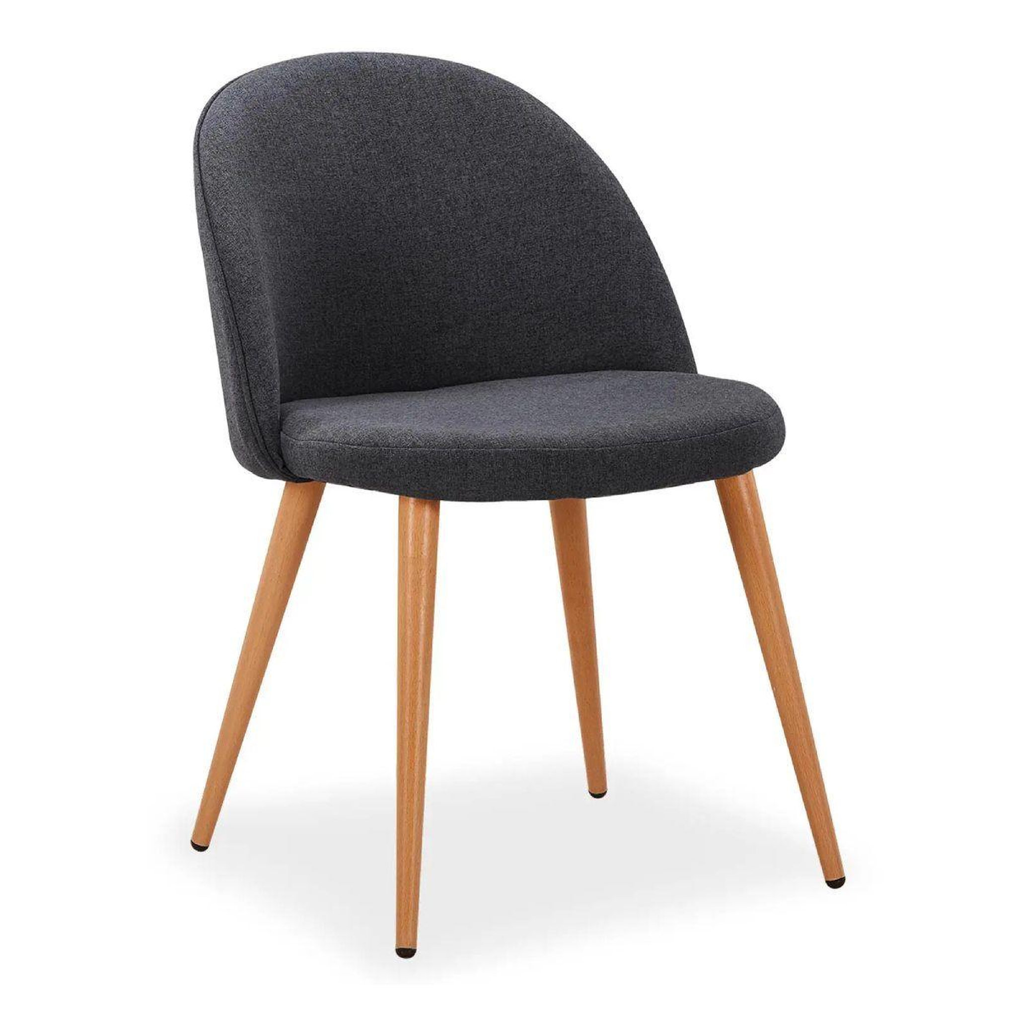 Voir la diapositive 2 : Paris Prix Lot de 6 chaises scandinaves tissu  morro  78cm gris foncé