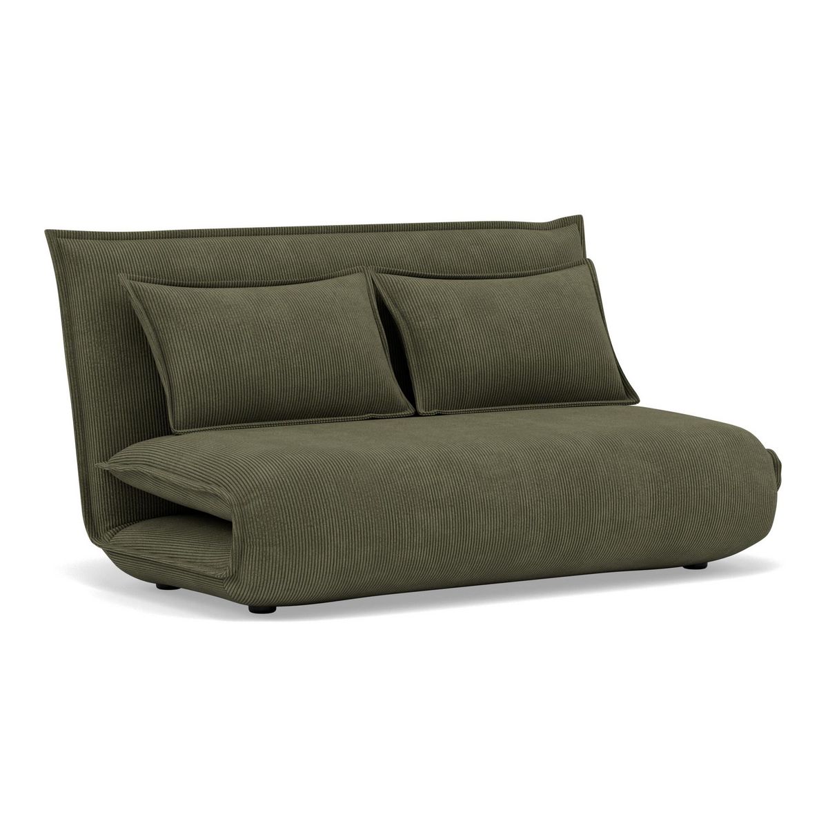 BEST MOBILIER Candice - banquette 2 places convertible clic-clac en velours côtelé