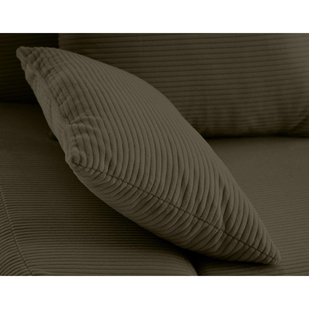 BEST MOBILIER Larson - canapé droit 3 places convertible avec coffre en velours côtelé