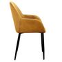 Voir la diapositive 3 : The Home Deco Factory 2 Fauteuils de table design velours Giulia