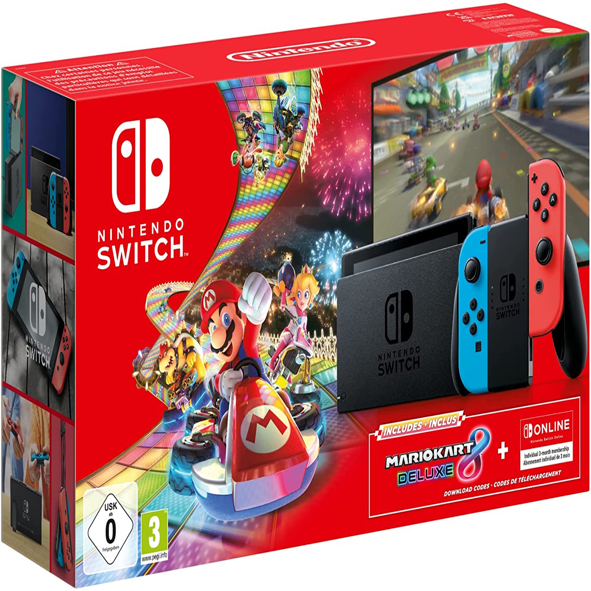 Voir la diapositive 1 : NINTENDO Console Nintendo Switch Néon Mario Kart 8 Deluxe Pré installé