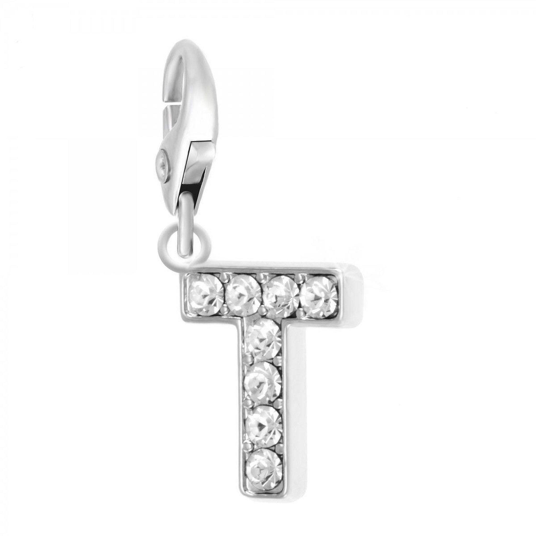 SC CRYSTAL Charm Lettre T SC Crystal orné de Cristaux scintillants