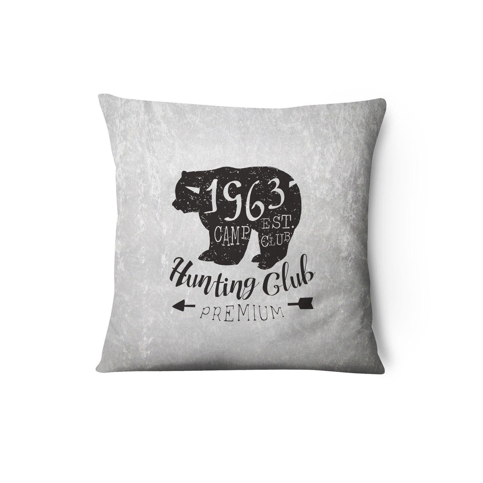 HOME MANIA Housse de coussin en velours ours forest. Coloris disponibles : Noir